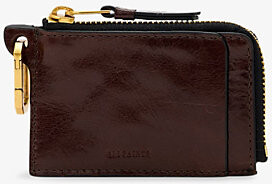 AllSaints Womens Cognac Brown Remy Branded Leather Wallet 1 Size