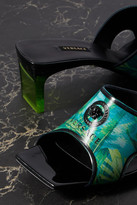 Thumbnail for your product : Versace Logo-embellished Holographic Printed Pvc Mules - Blue