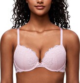 Thumbnail for your product : Deyllo Women's Push Up Lace Bra Sexy Deep V Lift Up Bra Underwire Padded Comfort Everyday Bra
