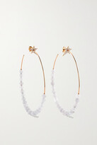 Thumbnail for your product : Diane Kordas Star 18-karat Rose Gold, Quartz And Diamond Hoop Earrings - one size