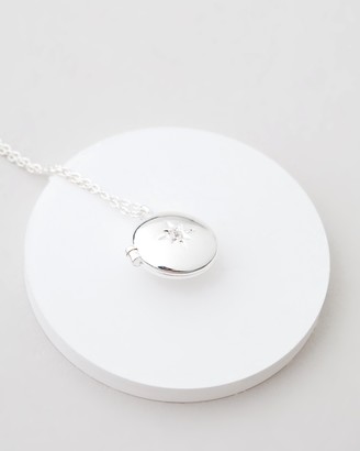 Estella Bartlett Women's Silver Necklaces - Round CZ Locket Necklace - Size One Size at The Iconic