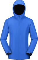 Thumbnail for your product : Kpds Lightweight Rain Jackets for Women Womens And Mens Long Sleeve Mountaineering Suit Water Proof Workwear Jacket Solid Color Windbreaker Couple Windbreaker Glitter Moccasins Women