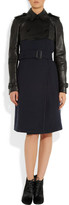 Thumbnail for your product : Burberry Leather and wool-blend coat