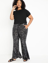 plus size sequin wide leg pants