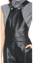 Thumbnail for your product : Whistles Layla Leather Culottle Overalls