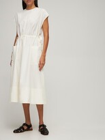 Thumbnail for your product : Deveaux Daisy poplin cotton blend midi dress
