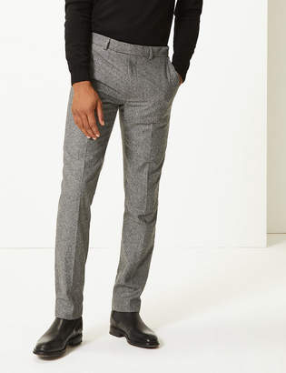 Marks and Spencer Big & Tall Textured Slim Fit Trousers