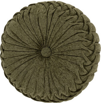 J Queen New York Terra Tufted Round Decorative Throw Pillow