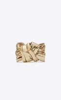 Thumbnail for your product : Saint Laurent Draped Bow Cuff Bracelet In Light Gold Brass
