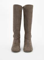 Thumbnail for your product : Evans EXTRA WIDE FIT Grey Bow Detail Long Boots