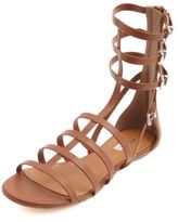 Thumbnail for your product : Charlotte Russe T-Strap Flat Gladiator Sandals