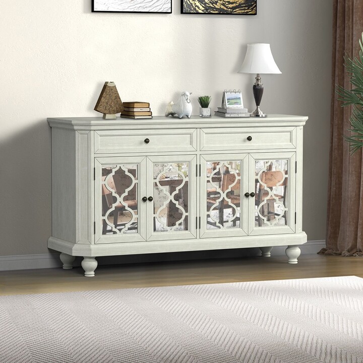 Jourdain 58'' Wide 2 Drawer Sideboard with Wood Legs KARAT