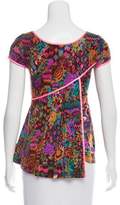 Thumbnail for your product : Matthew Williamson Pleated Short Sleeve Top