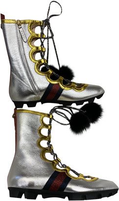 gucci silver boots