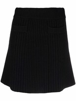 Thumbnail for your product : Blumarine ribbed-knit A-line miniskirt