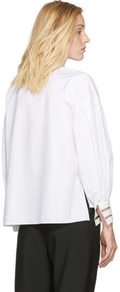Fendi White Transparent Cuff Shirt
