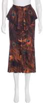 Thumbnail for your product : Givenchy Silk Midi Skirt w/ Tags