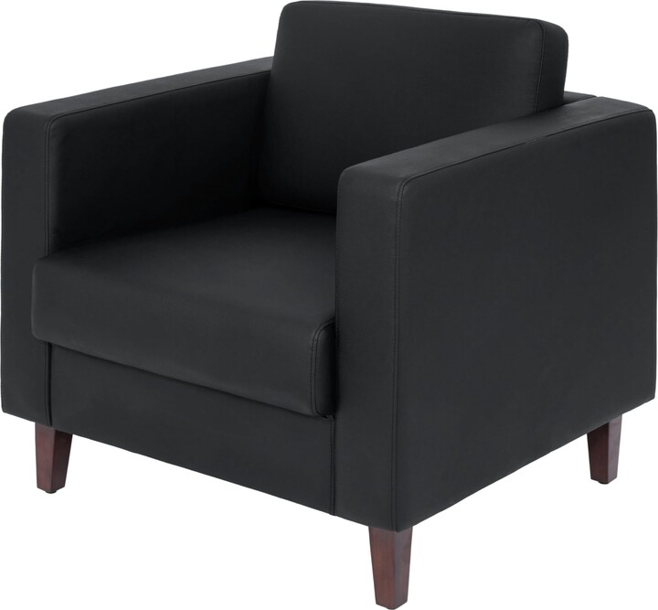 Flash Furniture Hercules Artemis Commercial Chair for Reception and Lobby Use with Solid Wood Legs