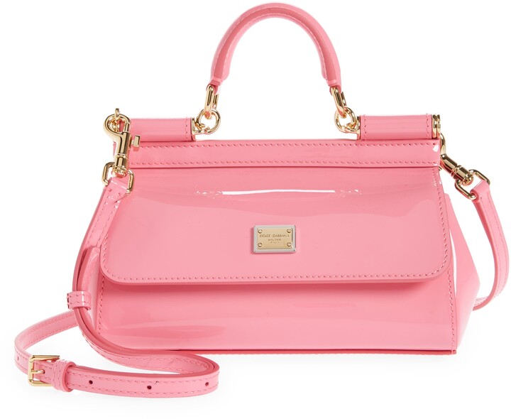 Devotion patent leather handbag Dolce & Gabbana Pink in Patent