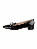 Thumbnail for your product : Miu Miu Patent Leather Crystal Embellishments Loafers Black