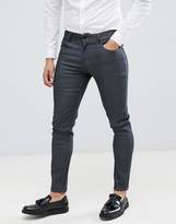 Thumbnail for your product : ASOS DESIGN smart skinny jeans in raw gray