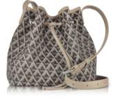 Thumbnail for your product : Ikon Lancaster Paris Brown & Nude Coated Canvas and Leather Small Bucket Bag