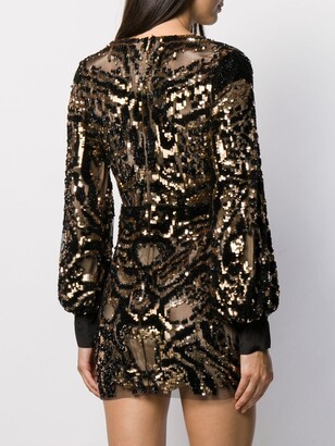 Amen Sequin Embroidered Dress