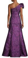 Thumbnail for your product : Aidan Mattox One-Shoulder A-Line Jacquard Gown