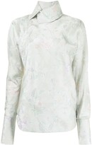 Thumbnail for your product : Shanghai Tang x Yuni Ahn floral-jacquard qipao collar blouse
