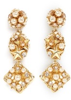 Thumbnail for your product : Nobrand Pearl and crystal diamond drop stud earrings