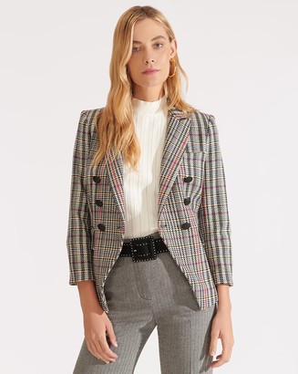 veronica beard houndstooth blazer