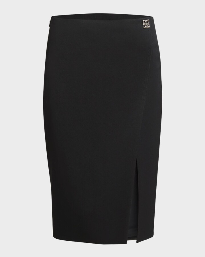 Givenchy Wool Pencil Skirt with 4G Buckle Detail