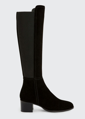 stretch pull on knee high boots