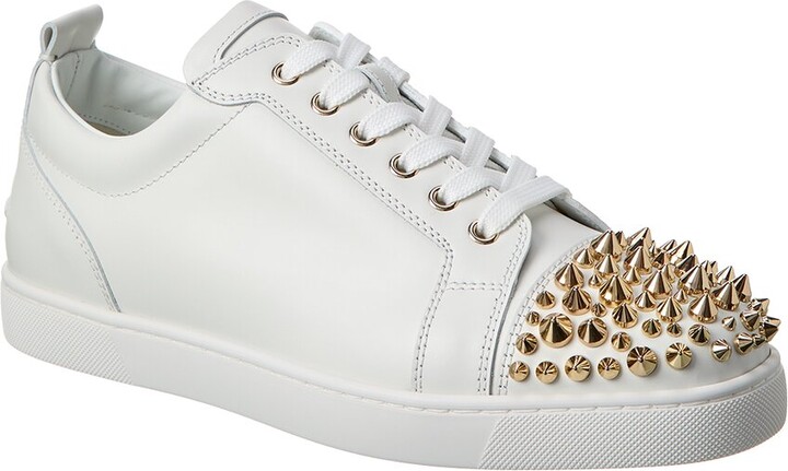 Black Louis Junior spike-embellished suede trainers, Christian Louboutin