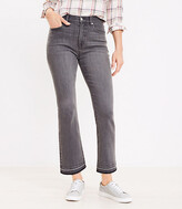 Thumbnail for your product : LOFT Tall Let Down Hem High Rise Kick Crop Jeans in Light Grey Wash