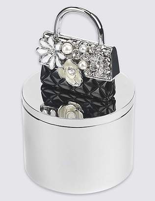 M&S Collection M&S Collection Diamanté & Pearl Effect Encrusted Bag Trinket Box