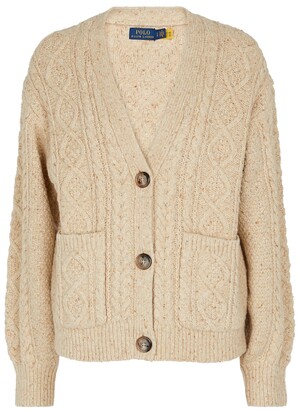 Polo Ralph Lauren Wool-blend cable-knit cardigan
