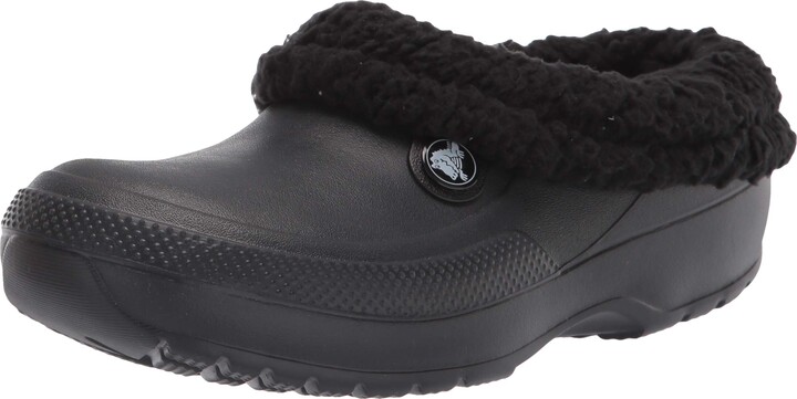 crocs black fuzzy