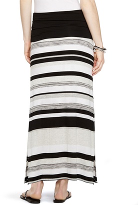 White House Black Market Stripe Convertible Maxi Skirt