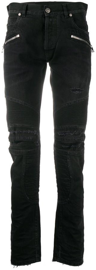 black balmain jeans