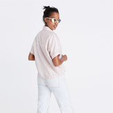 Thumbnail for your product : Madewell Short-Sleeve Tie-Front Shirt in Pink Stripe