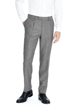 Banana Republic Slim Gray Wool Herringbone Suit Trouser