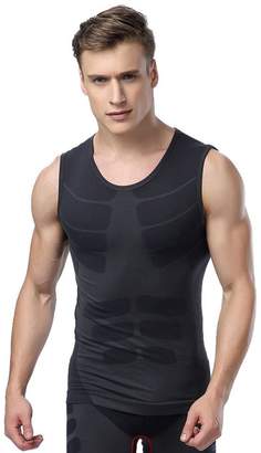 Acme Men's Slimming Vest Weight Loss Belly Fat Body Shaper Firms Abdomen Back Support Compression Fit (XL, )