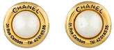 Thumbnail for your product : Chanel Pearl Disc Earrings