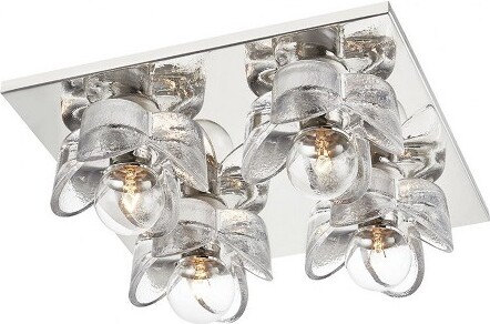 Mitzi by Hudson Valley Lighting MitziShea4-LightFlushMountinPolishedNickel