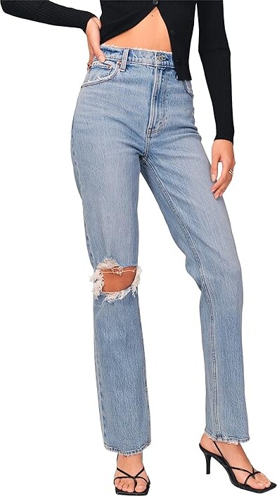 Abercrombie & Fitch 90s Ultra High Rise Straight Jeans - ShopStyle