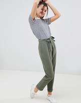 Thumbnail for your product : ASOS DESIGN woven peg pants with obi tie