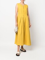 Thumbnail for your product : Eleventy Flared Linen Midi-Dress