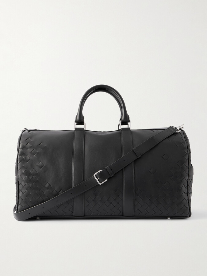 Intrecciato Leather Weekend Bag