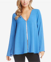 Thumbnail for your product : Karen Kane Sparkle-Trim Flare-Sleeve Top